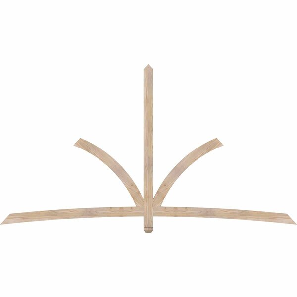 Ekena Millwork Davenport Smooth Timber Gable Bracket, Douglas Fir, 108"W x 58"H x 1 1/2"D x 3 1/2"F, 13/12 Pitch GBW108X58X0204DAV00SDF - main